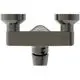 Brausearmatur in Magnetic Grey von Ideal Standard, mit zwei seitlichen Ausläufen und zentralem Wasseranschluss, flache Bauweise.
